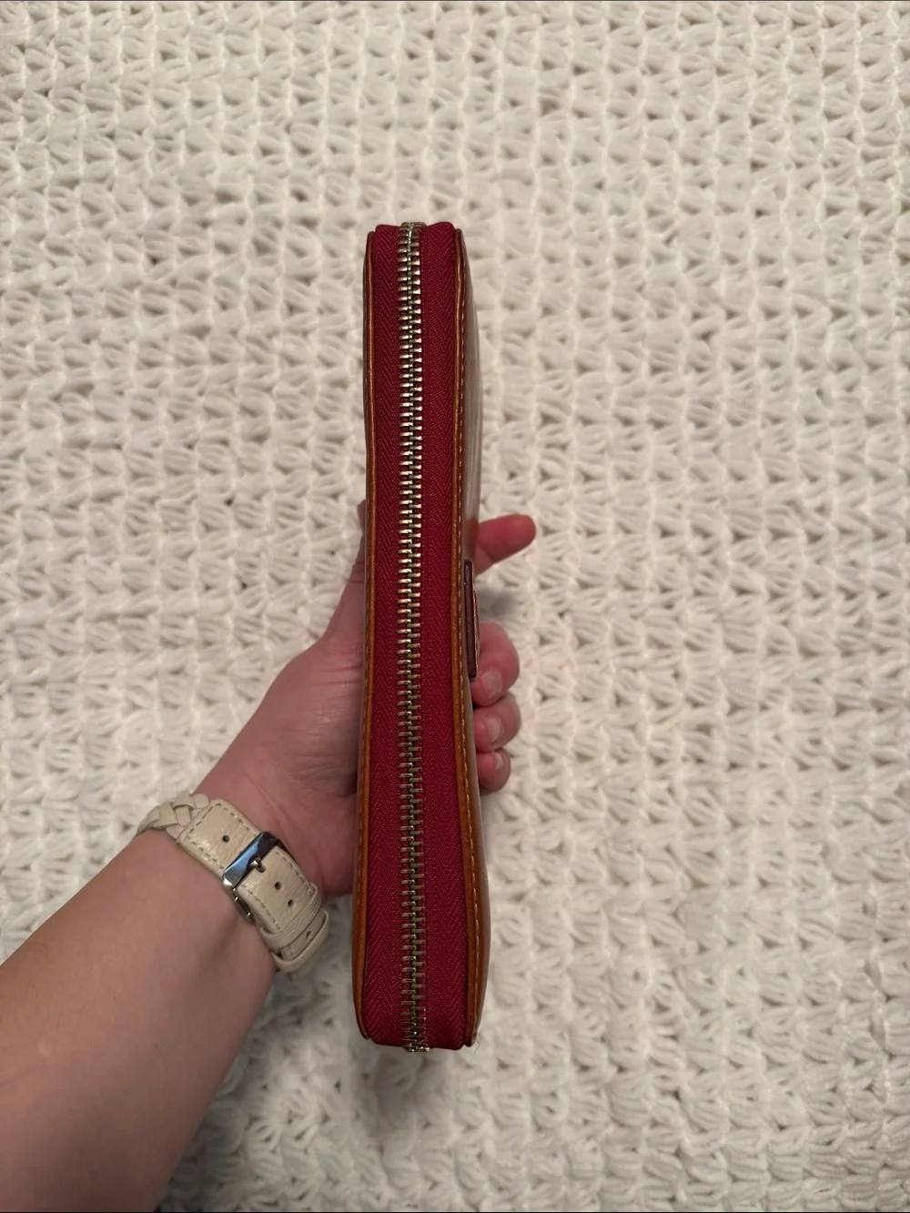Dooney & Bourke Brown Zip-Around Leather Wallet
